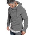 thumbnail image 2 of Sudadera con capucha de Color sólido con parches bordados a la moda con cuello levantado para primavera y otoño para hombre, 2 of 5