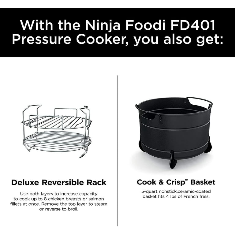 Ninja® Foodi™ TenderCrisp 9-in-1 8-Quart Deluxe XL Pressure Cooker,  Stainless Steel FD401