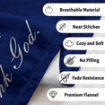 thumbnail image 3 of LHSHID Christian Gifts for Women Religious Gifts for Father Christian Birthday Gifts Catholic Bible Verse Blanket Inspirational Spiritual Scriptures Dark Blue Soft Throw Blanket for Women Man 50x60in, 3 of 6