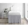 thumbnail image 3 of Dorm Bed Skirt - Extra Long College Dorm Bed Skirt 42" Drop - 100% Microfiber Ruffled Dorm Sized (39" x 80") College Bed Skirts, Elastic Bed Skirt for Easy Fitting - Light Grey Solid, Twin-XL Size., 3 of 5