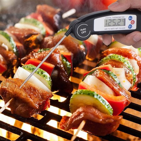 Saferell Instant Read Meat Thermometer for Cooking, Fast & Precise Digital Food  Thermometer with Backlight, Magnet, Calibration, and Foldable Probe for  Deep Fry, BBQ, Grill, and Roast Turkey(Red) 