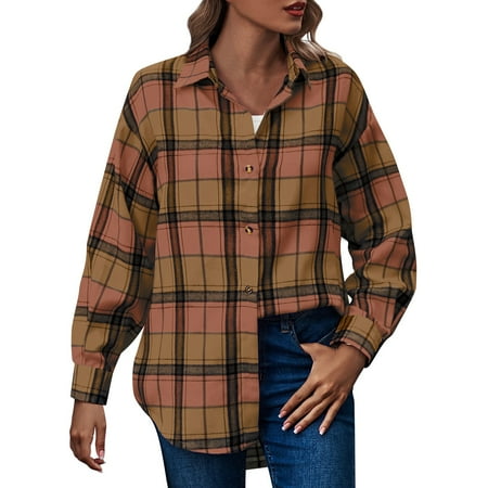 

Women s Button up Shirt Women Retro Art Plaid Jacket Single Pocket Splicing Long Sleeve Mid Length Jacket Coat Sunblock Long Sleeve Skyline Cotton Sleep Shirt Women Tunic Shirts