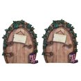 thumbnail image 1 of piezas de mini decoraciones para el hogar, puerta de hadas de madera, puerta de cuento de hadas, decoración de puerta, adornos artesanales, B, 1 of 6