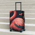 thumbnail image 6 of Susaid Colorful Floral Flamingo Print Elastic Washable Suitcase Cover with Hidden Zipper, Fits 18-32 Inch Luggage for Protection During Travel-X-Large, 6 of 7