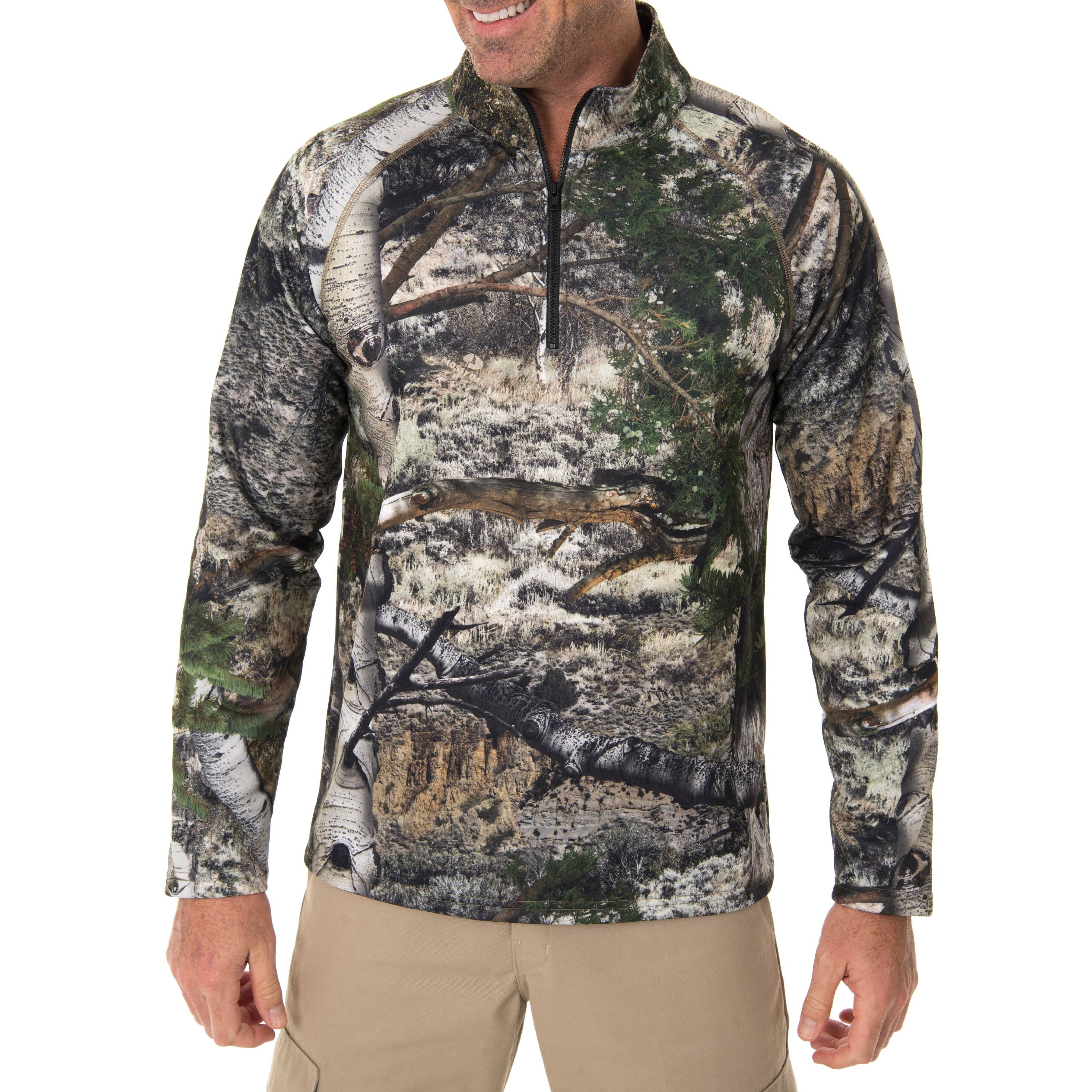 Realtree & Mossy Oak Men's Fleece Performance Camo 1 4 Zip Jacket by INTRADECO