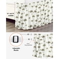 thumbnail image 3 of Summer Tropical Bed Skirt Green Palm Trees Bed Skirts Queen Size 16 Inch Drop, Wrap Around Dust Ruffle&nbsp;Bedskirt with Adjustable Elastic Belt for Queen Size Beds, 3 of 7