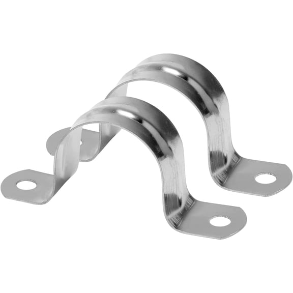 Rigid Pipe Strap 25 PCS M35 U Bracket Tube Strap 304 Stainless Steel Heavy Duty Rigid Pipe Strap 2 Holes Cable Clamp Hanger For Pipe Tube Fixing (D130M35)