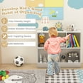 thumbnail image 7 of Giantex 5-Cubby Toy Storage Organizer, Wooden Kids Bookshelf, Bookcases for Playroom, White, 7 of 7