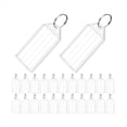 thumbnail image 1 of 100 Etiquetas para Llaves, Etiquetas de PláStico para Llaveros de 2 Pulgadas con Etiquetas de Papel en Rayadas, Cubiertas Transparentes e Identificadores de ArtíCulos, 1 of 5