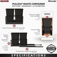 thumbnail image 3 of Rev-A-Shelf Double Pullout 27 qt. Kitchen Trash Can, Soft-Close, 5349-1527DM-218, 3 of 10