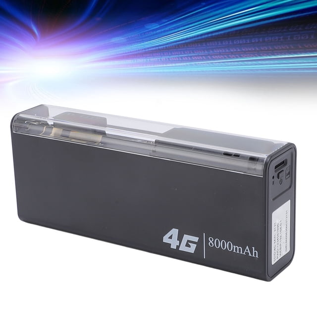 Enrutador Portátil 4g, Punto de Acceso Wifi de 2 en 1 Parajar un Punto de Acceso Móvil 4g Con Ranura de Tarjeta Sim 8000mah Potencia Móvil inalámbrica Banco de Alimentación