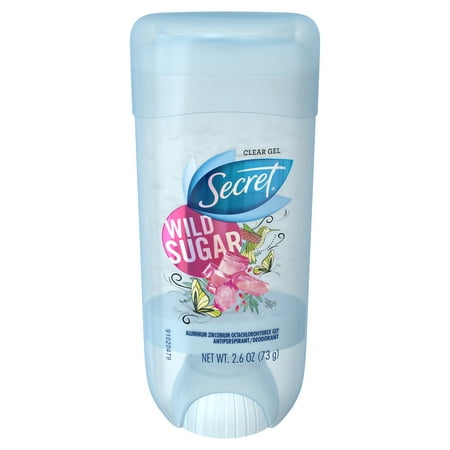 Secret Fresh Antiperspirant and Deodorant Clear Gel, Wild Sugar, 2.6 (Best Way To Get Deodorant Out Of Clothes)