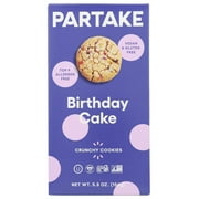 Partake Foods Gluten Free SE33Birthday Cake Cookies, 5.5 OZ