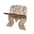 thumbnail image 2 of Soporte para libros, soporte para libros, soporte plegable de madera con tallas intrincadas para adorno de la Biblia Corán Eid Mubarak, 2 of 5