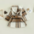thumbnail image 4 of Douhoow Baby Girl Plaid Coat Long Sleeve Hooded Jacket Autumn Outerwear 0-3 Y, 4 of 8