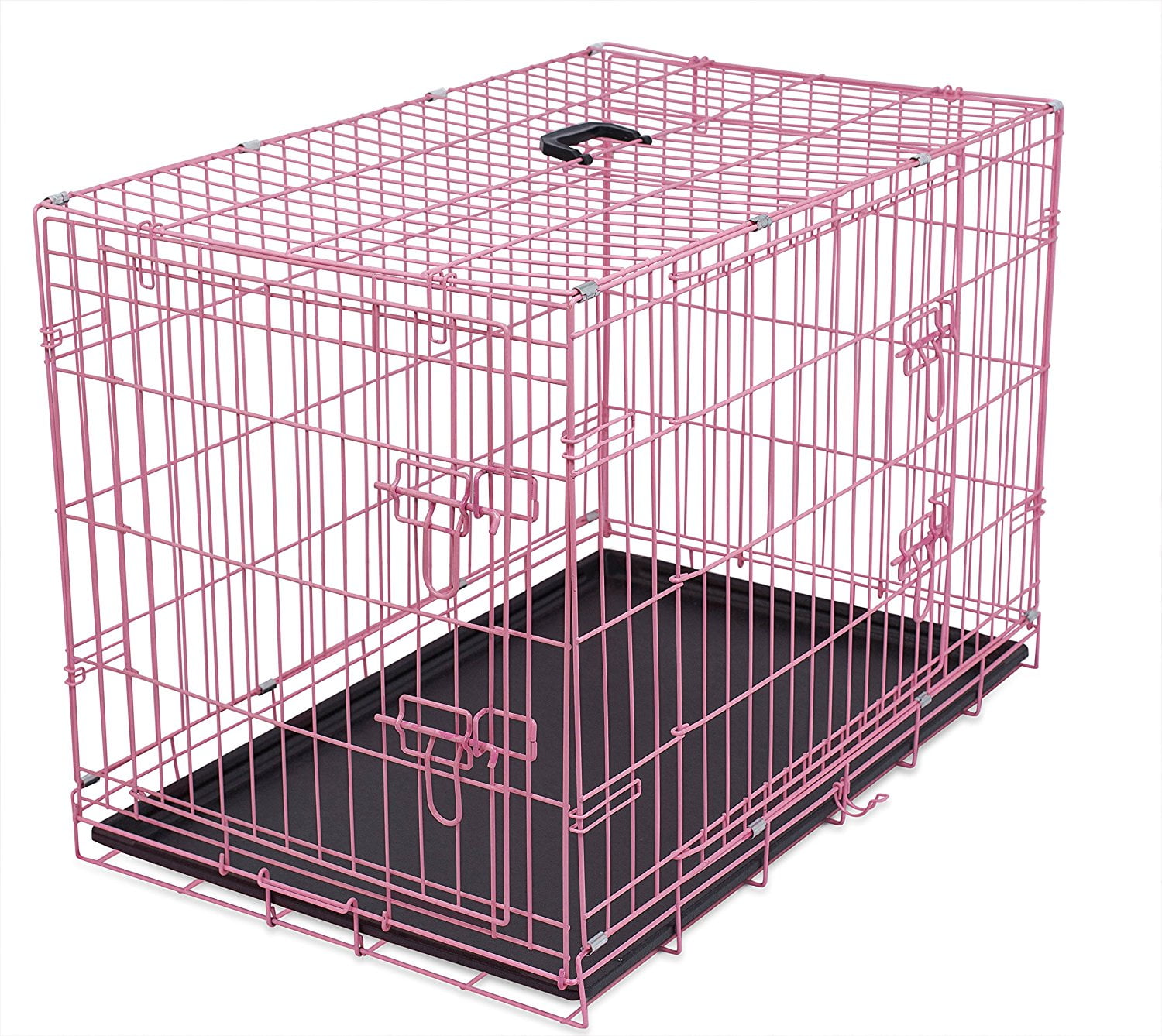 pink dog crate