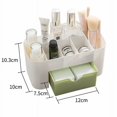 thumbnail image 5 of Caja de plástico para cosméticos, caja de almacenamiento para brochas de maquillaje, hisopo de algodón con cajón, color verde claro Sailing Electrónica, 5 of 5