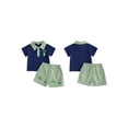 thumbnail image 2 of Loicainy Baby Toddler Boy Clothes 3 6 12 18 24 Months 2T 3T Short Sleeve Embroidery Shirt with Plaid Shorts Summer Outfit Set, 2 of 9