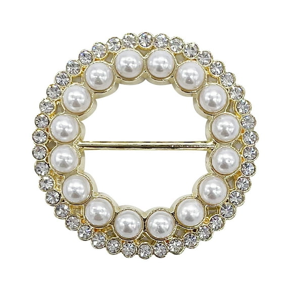 Scarf Ring Pearl T Shirt Scarf Clips Buckle For Bridal Bridesmaid Dresses
