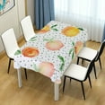 thumbnail image 7 of SKYSONIC Doodle Peach Rectangle Tablecloth Spill-Proof Polyester Table Cloth Table Cover for Kitchen Dining Picnic Holiday Party Decoration,54x54 inch, 7 of 7