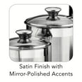 thumbnail image 6 of Tramontina 8-Piece Stainless Steel Canister and Scoops Set with Glass Lids, Dishwasher Safe, for Goods, Flour, Snacks, and Pasta, 6 of 6