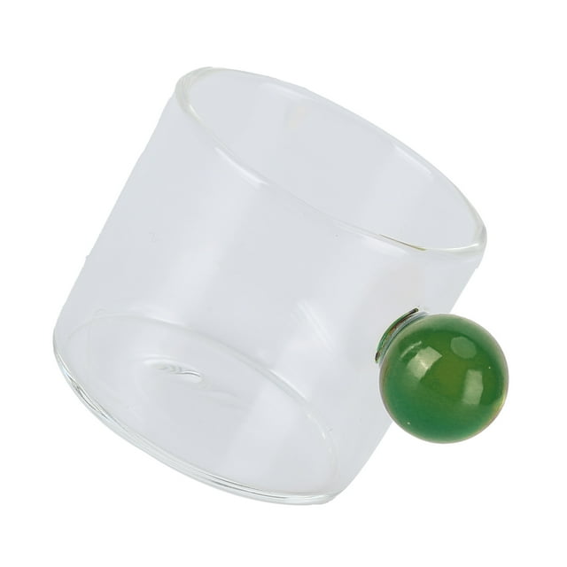 Glass Coffee Mug,Teacup Glass Mug Transparent Glass Round Cup Glass Coffee Cup Multi-Functional