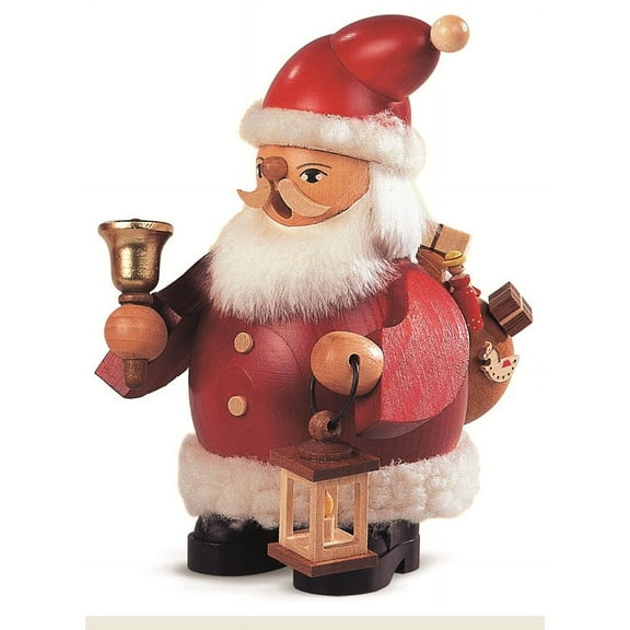 German incense smoker Santa Claus, height 14 cm / 6 inch, original Erzgebirge by Müller Seiffen
