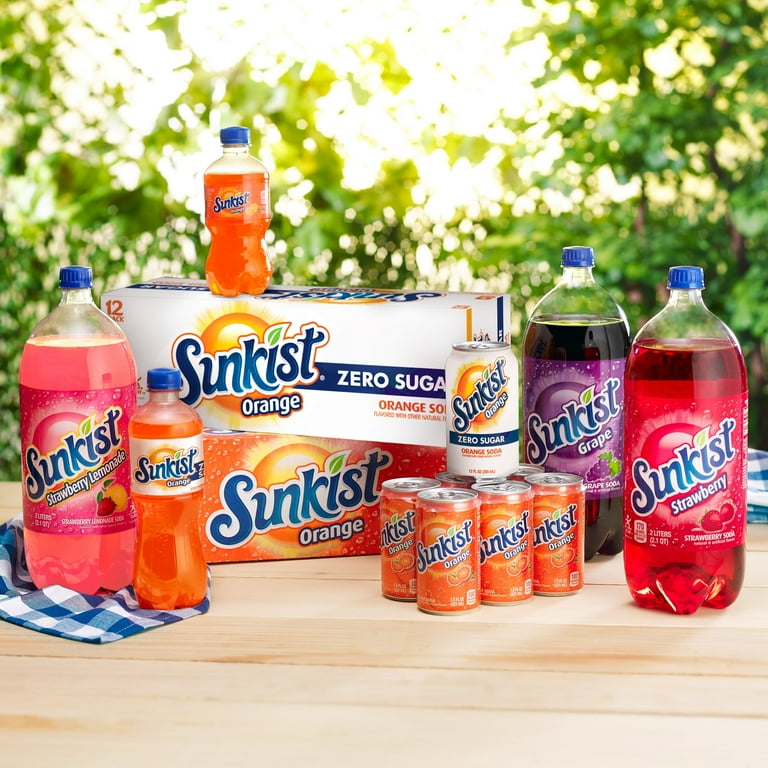 Sunkist Orange Soda Pop 16.9 fl oz 6 Pack Bottles Refreshing