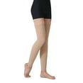 thumbnail image 4 of AMZAM Thigh High Compression Stocking Footless, Unisex, 15-20mmHg, Beige L, 4 of 7
