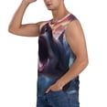 thumbnail image 3 of Fotbe Dramatic Shark Attack Men's Camiseta sin Mangas Estampada para Hombres, Playera Casual para Gimnasio, Entrenamiento, Playa-3X-Large, 3 of 7