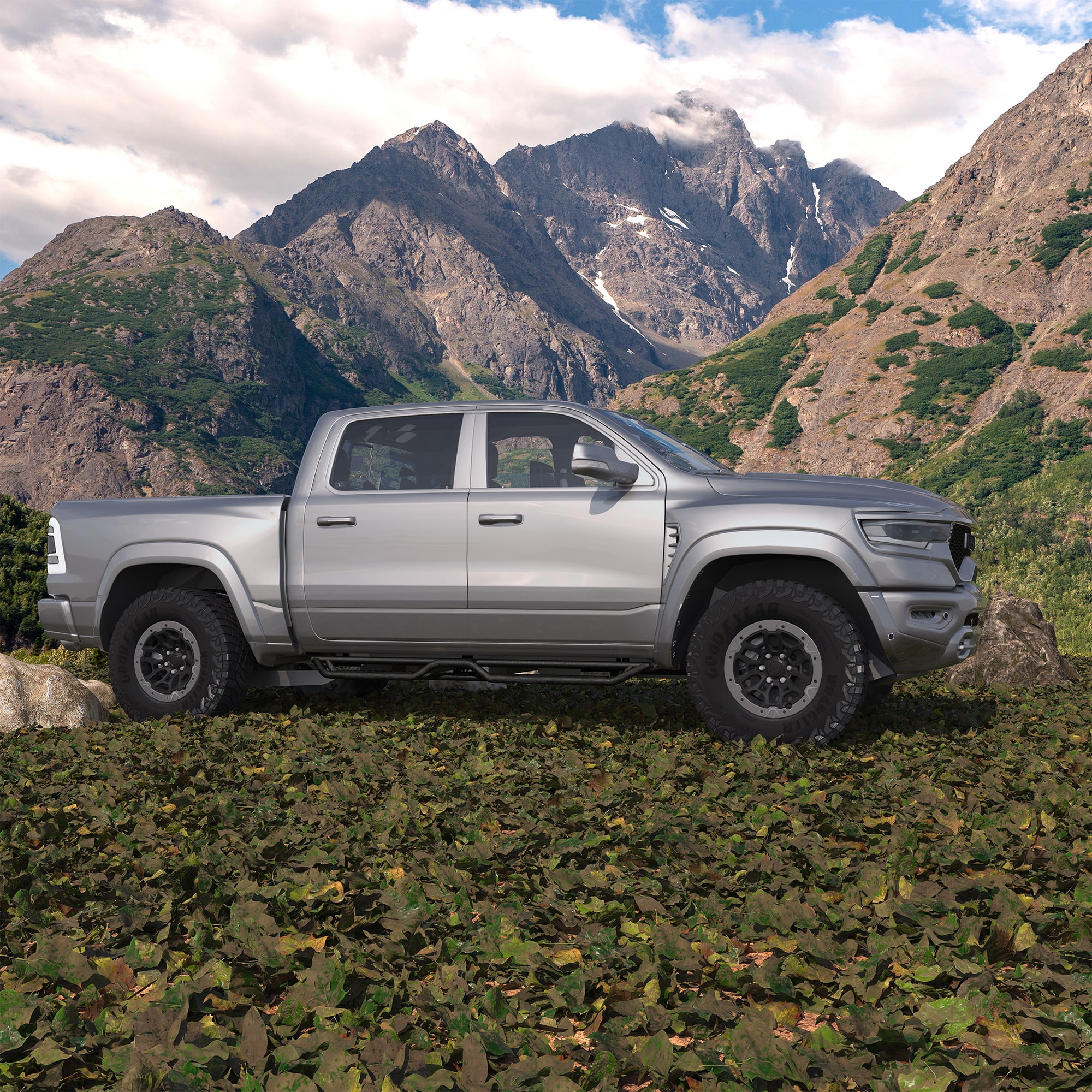 Witaxima Running Boards Nerf Bars for 10-25 Dodge Ram 2500 3500 Crew Cab