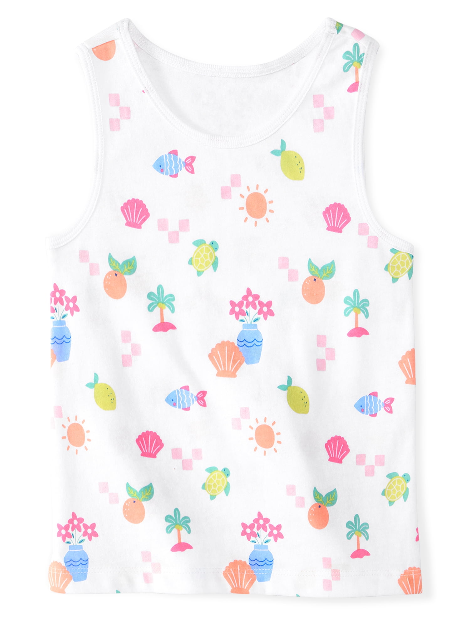 Garanimals Newborn, Baby & Toddler Girl Cotton 6-Piece Outfit Sets, Graphic Tops & Bottoms, Sizes 0-6T