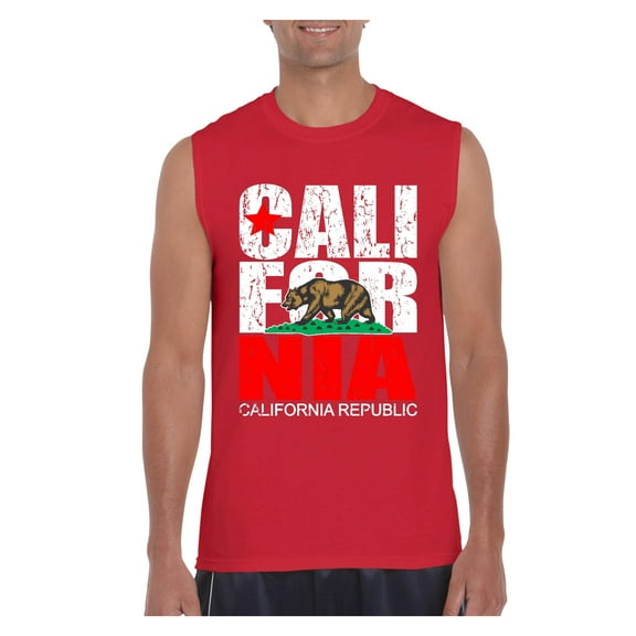Men's Graphic T-Shirt Sleeveless - California Cali