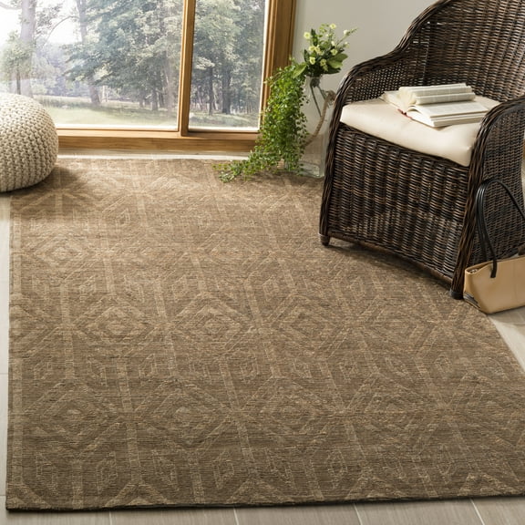 SAFAVIEH Cape Cod Waylon Geometric Area Rug, Camel, 3' x 5'