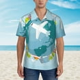 thumbnail image 4 of Kll Men'S Hawaiian Shirt Short Sleeve Button Down Beach Shirts-Dreaming Travel, 4 of 8