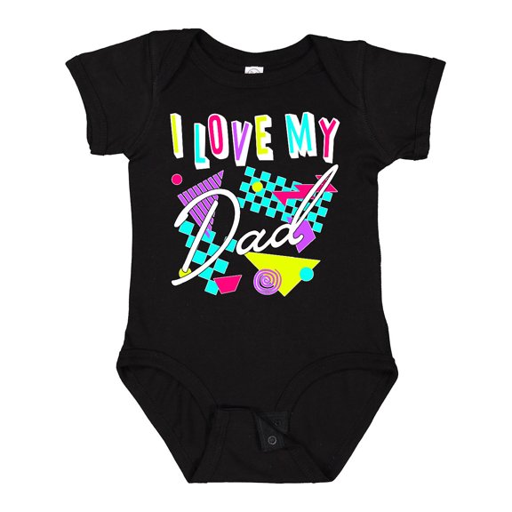 Inktastic I Love My Dad 80s Retro Style Boys or Girls Baby Bodysuit