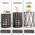 thumbnail image 5 of Y&M Set of 3 Heavy-Duty Round End Table, Side Table, Coffee Table for Indoor Multifunctional Use, Outdoor Garden Stool Plant Stand-Retro Black with Bronze, 5 of 8