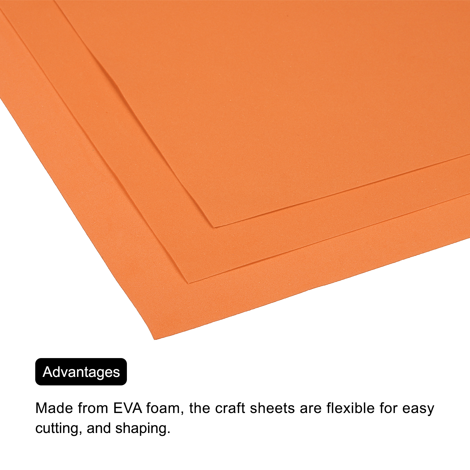 EVA Foam Sheets Orange 19.7 Inch x 35.4 Inch 1mm Thick Crafts Foam Pack of 5