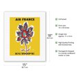 thumbnail image 2 of Europe - European Flower - France Germany Switzerland Rome Scotland - Vintage Airline Travel Poster by Hervé Morvan c.1956 - Fine Art Rolled Canvas Print 11in x 14in, 2 of 4