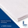 thumbnail image 4 of Linteum Textile Supply Kitchen Towels Super Absorbent 100% Terry Cotton Bar Mops for Home, Kitchen and Bar Cleaning, Pack of 24, Solid (16x19 inches) White, 4 of 4