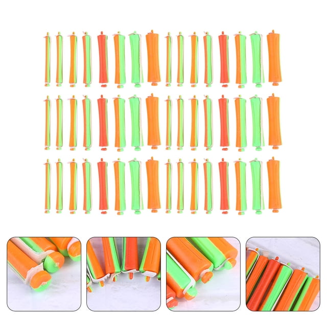 OUNONA 80 Pcs Rouleaux de Cheveux en Plastique Sans Chaleur Requise pour Femmes Usage Domestique