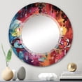 thumbnail image 2 of Designart "Chandelier Luminous Euphony" Glam Round Wall Mirror - Fashion Oval Printed Decorative Oversized Mirror - Multiple Color Options, 2 of 5