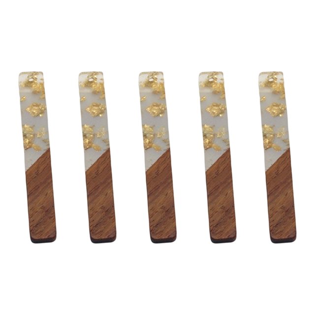 Cateissary 5 uds. Pendientes portátiles que hacen colgantes hechos a mano resina de Natural DIY collar accesorios joyería colgantes Artesanía Oro transparente Cateissary HA079875-11