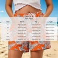 thumbnail image 3 of PWPSG Womens Elastic Waist Tropical Palm Shorts, Drawstring Waist with Relaxed Silhouette, Lightweight for Vacation Leisure Outfits Orange XXXL, 3 of 6