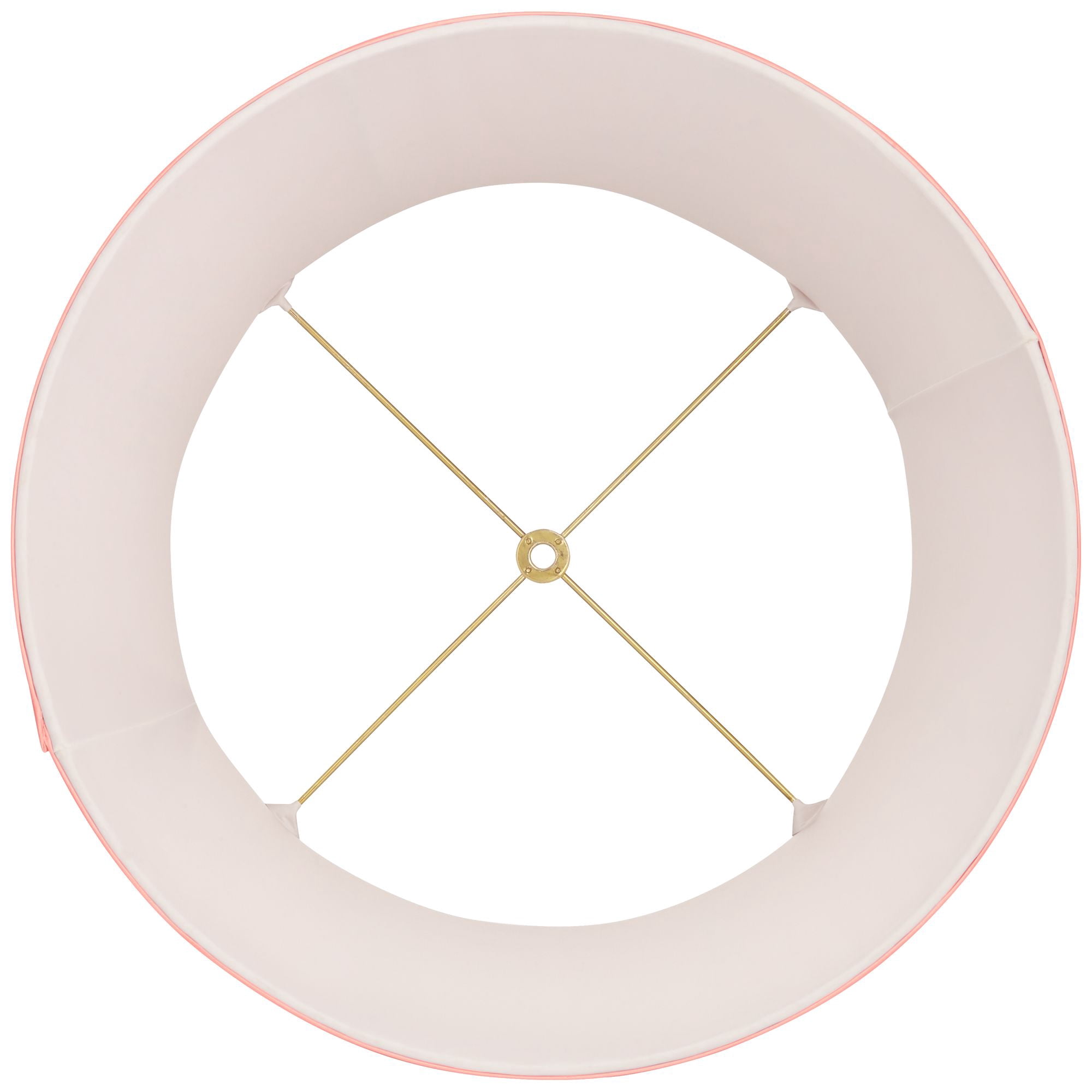 Springcrest 14" Top x 17" Bottom x 11" High x 11" Slant Lamp Shade Replacement Large Peach Pink Empire Pleated Spider Harp Finial