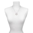 thumbnail image 3 of Delight Jewelry Silvertone Pink Heart Spinner Live Ring Charm Necklace, 18", 3 of 4