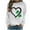 White, variant on Cadancy Funny St Patricks Day Shirt Women Heart Irish Shamrock Print Long Sleeve Oversized Sweatshirts Crewneck Pullover Casual Holiday Tops