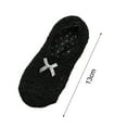 thumbnail image 5 of 1 Pair Women Socks Contrast Colors Soft High Elasticity Bow-knot Striped Keep Warm Solid Color Low Cut Anti-skid Silicone Floor Socks for Home Wear,Black, 5 of 7