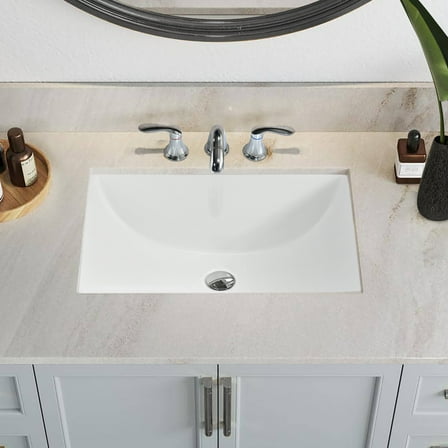 Vanityfair 20-3/10-inch Rectangle Ceramic Undermount Bathroom Sink with Overflow