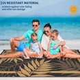 thumbnail image 3 of Modern Outdoor Rug, Waterproof Outdoor Area Rugs, Reversible Plastic Straw Carpet for Deck, Porch Picnic, Balcony, Beach, Black & Brown, 8*10 ft, 3 of 7
